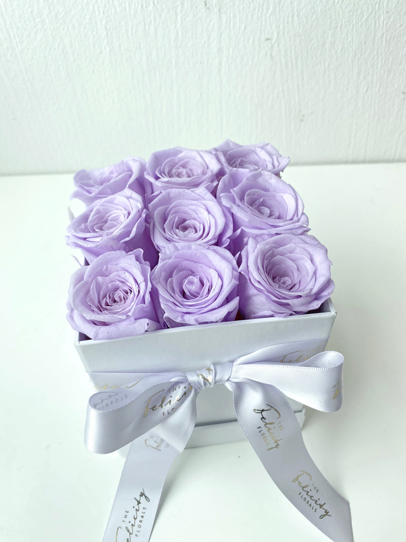 Everlasting Rose Box Fairy Purple